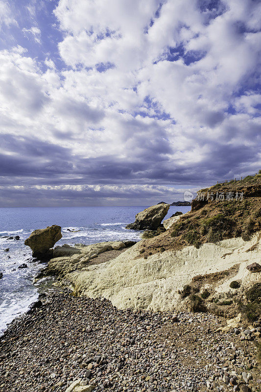 圣何塞和海岸风景在Cabo de Gata-Níjar自然保护区-西班牙